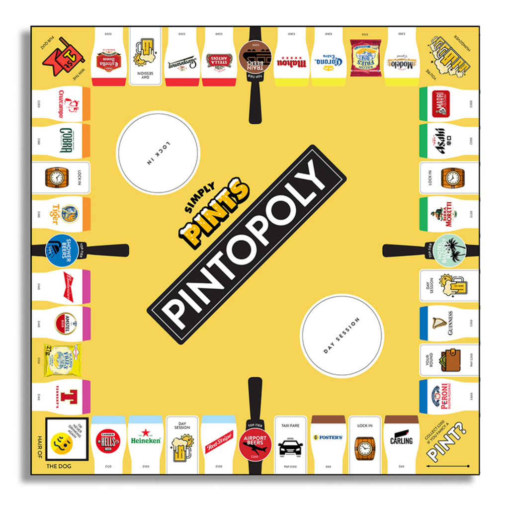 PINTOPOLY custom monopoly board game