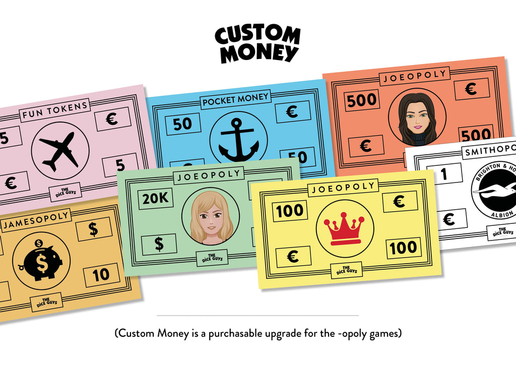 Custom Money - Card Money Game - The Dice Guys