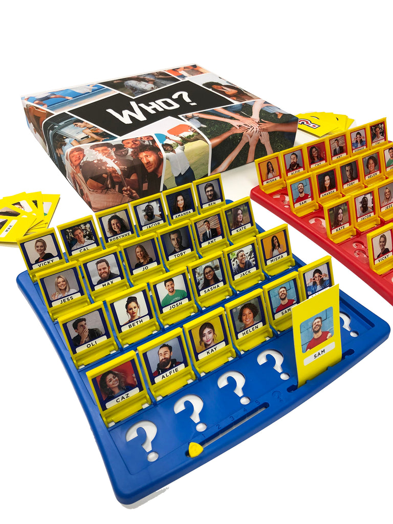 Customized Board Games - Custom Who? Board Game - The Dice Guys